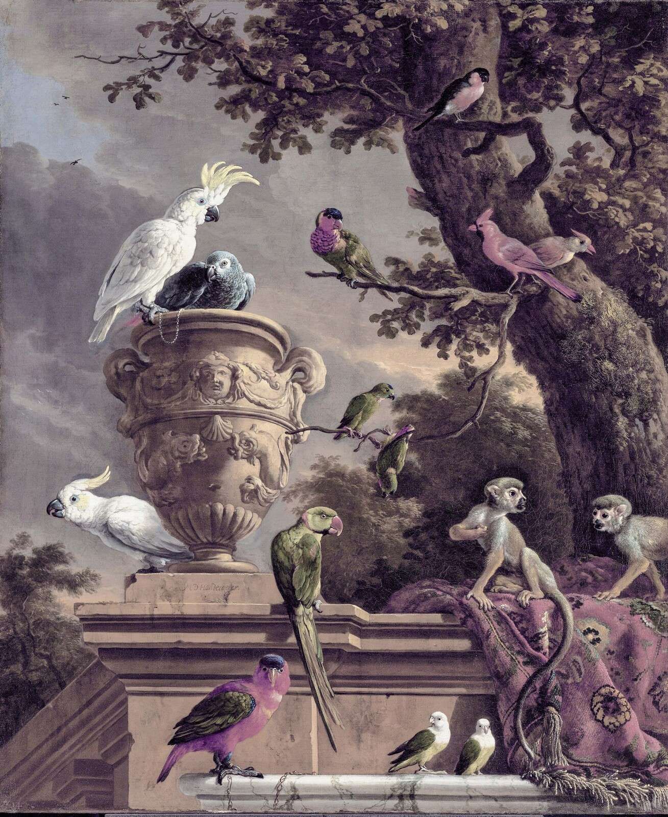 Animal friends in a tree
