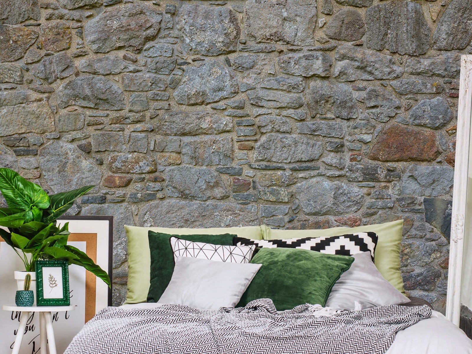 Papier peint en pierre - Mur de pierre médiéval - Chambre à coucher 13