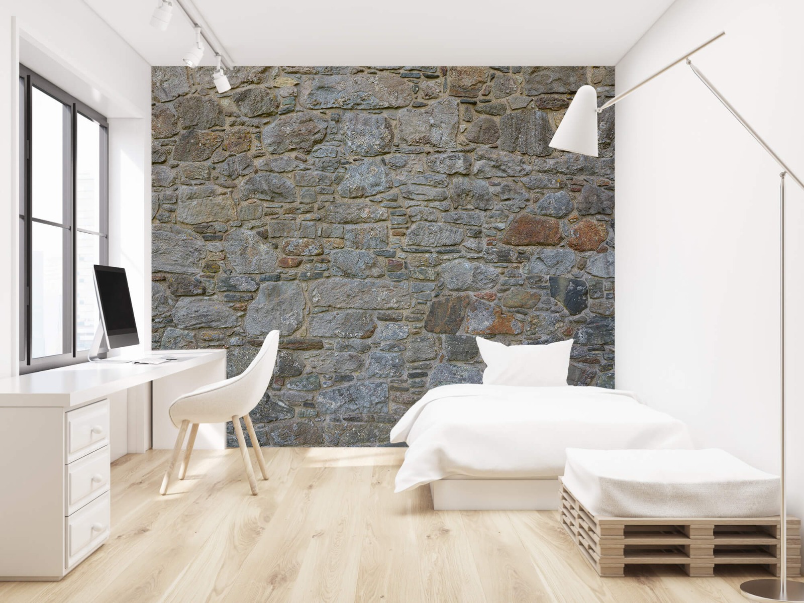 Papier peint en pierre - Mur de pierre médiéval - Chambre à coucher 1