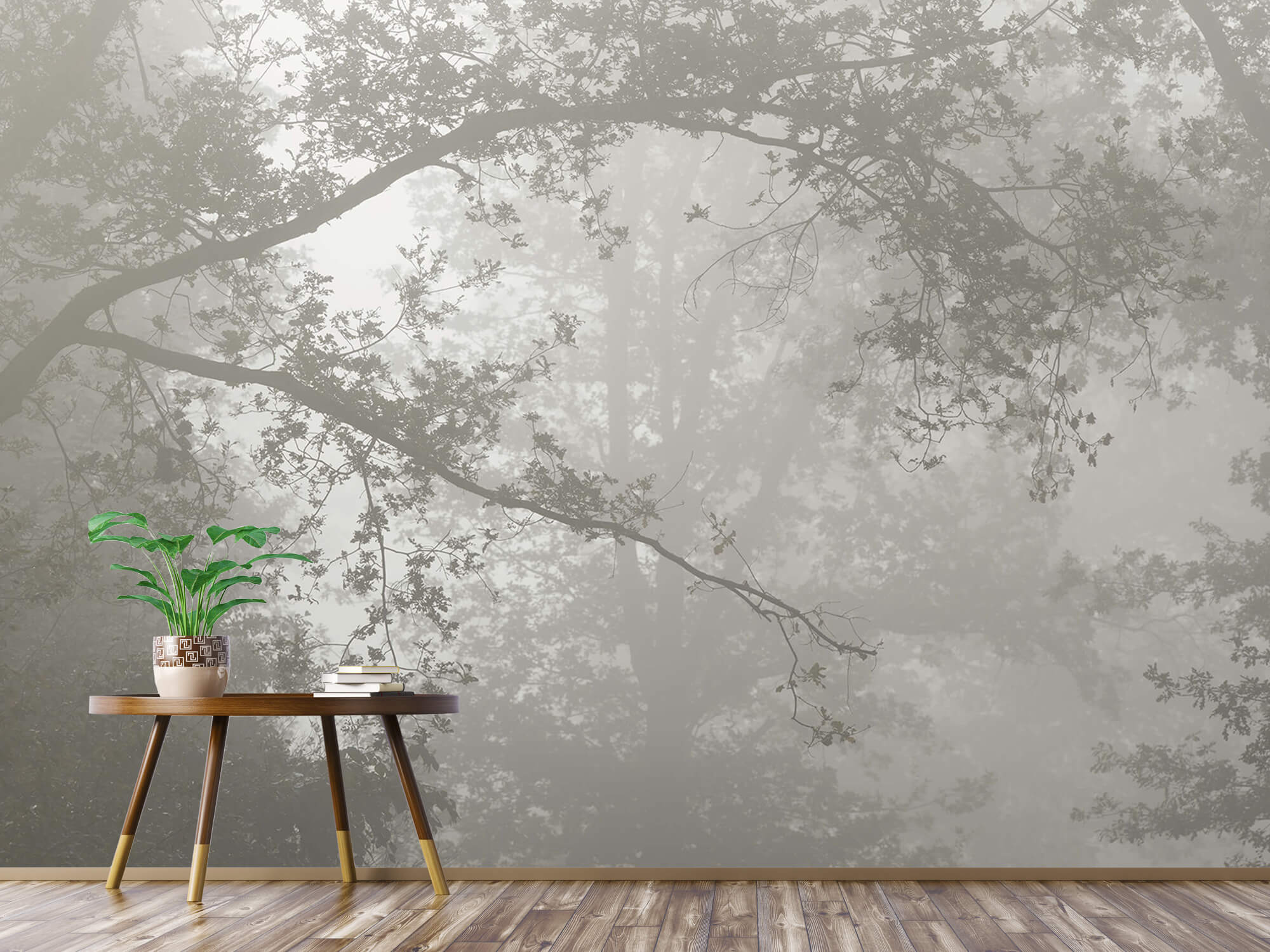 Papier peint de la forêt Forêt dans la brume 5