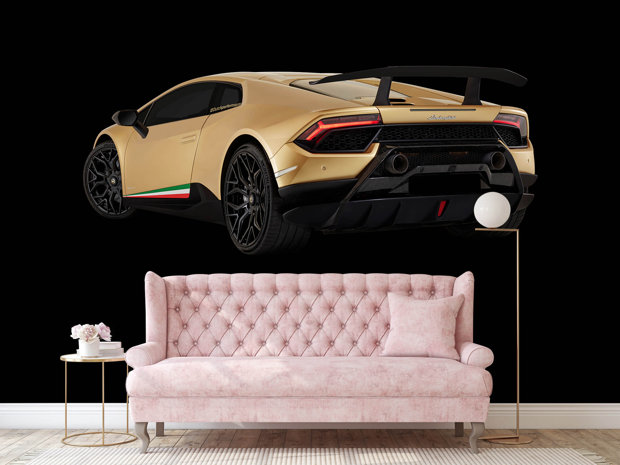 Wallpaper Lamborghini Huracán - Côté arrière gauche, noir 15