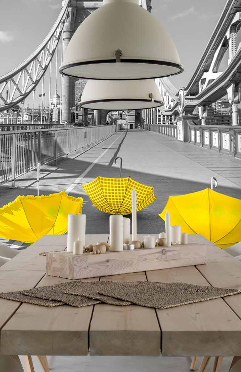 Parapluies jaunes sur le Tower bridge 8