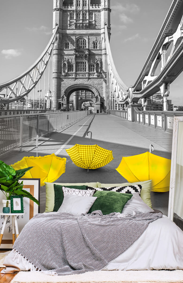  Parapluies jaunes sur le Tower bridge 14