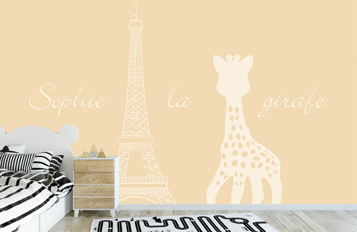 wallpaper Sophie la girafe® à la Tour Eiffel 1