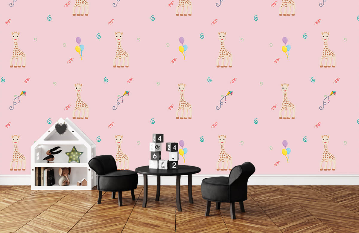wallpaper Anniversaire Sophie la girafe® rose 2