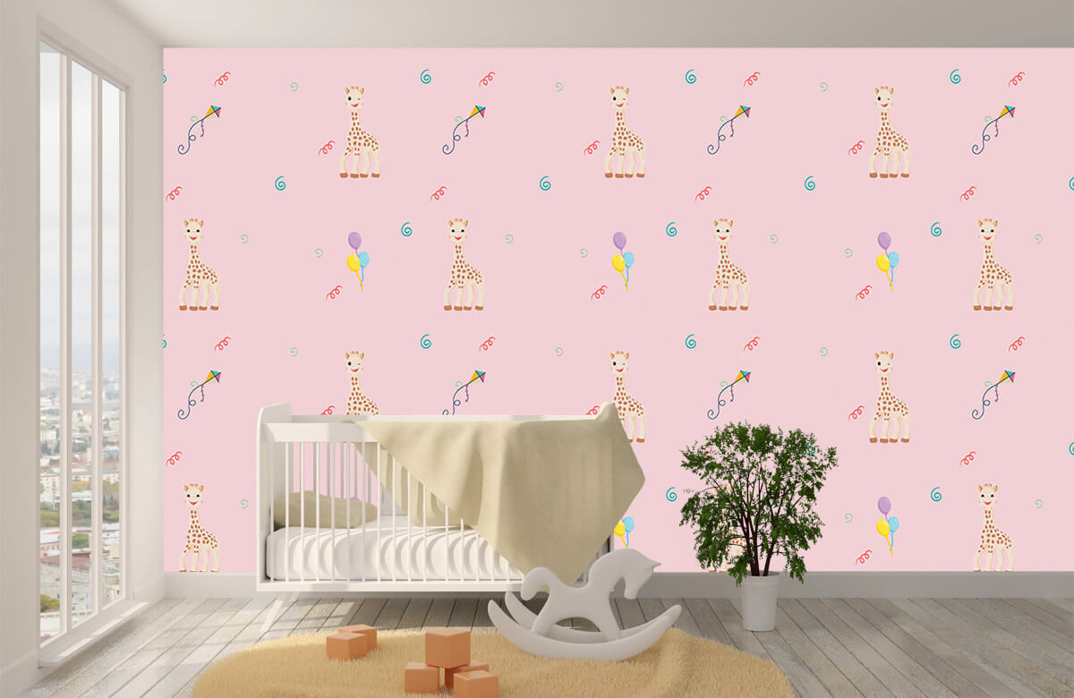wallpaper Anniversaire Sophie la girafe® rose 3