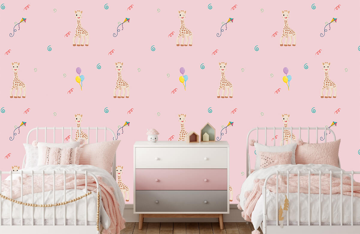 wallpaper Anniversaire Sophie la girafe® rose 6