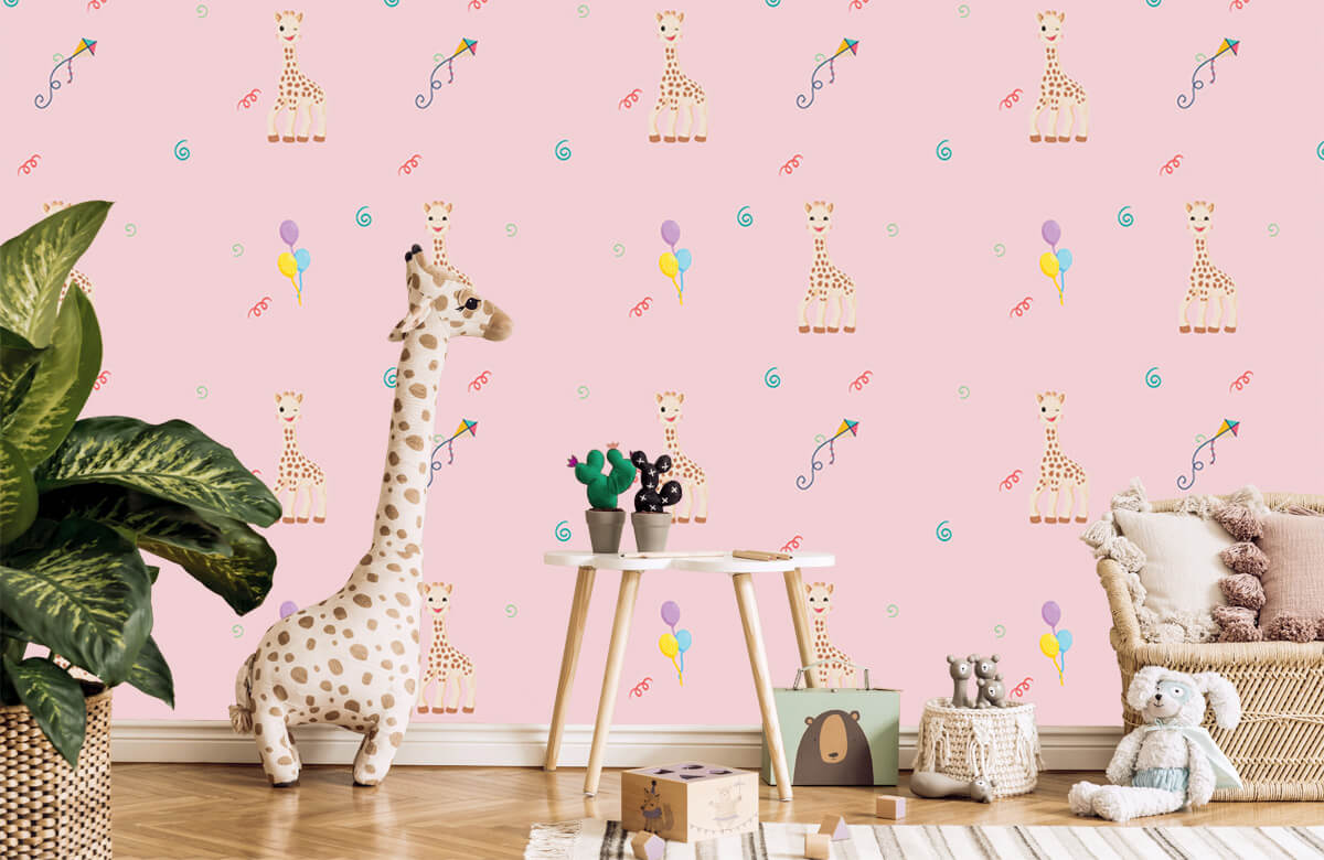 wallpaper Anniversaire Sophie la girafe® rose 10
