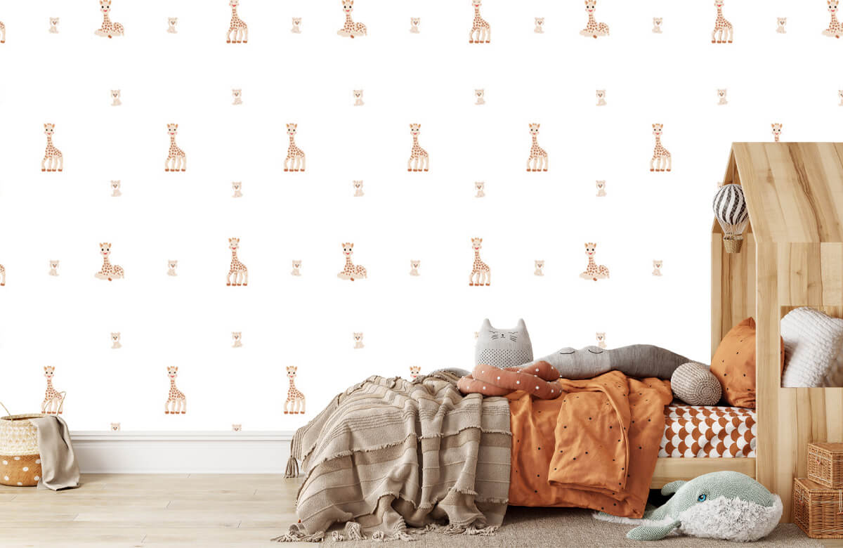 wallpaper Sophie la girafe® et Gabin 4