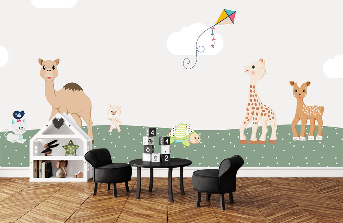 wallpaper Sophie la girafe® avec ses amis 2