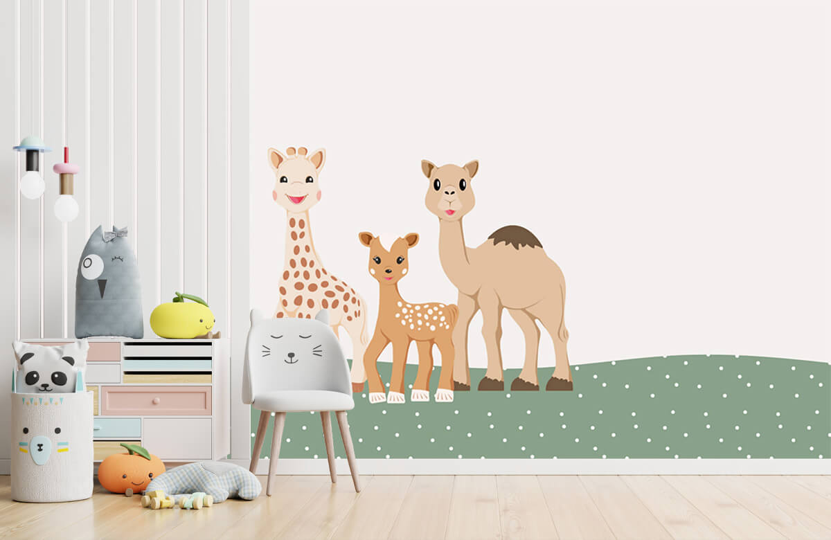 wallpaper Sophie la girafe® avec des amis 4