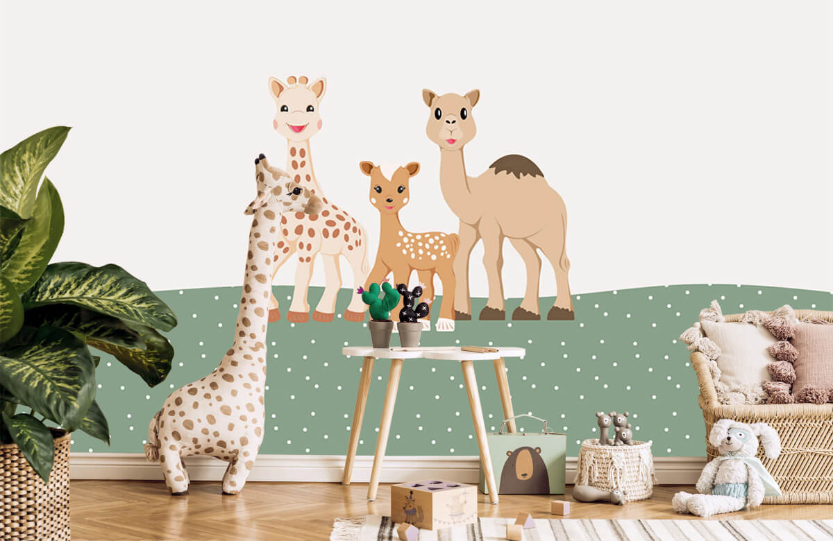 wallpaper Sophie la girafe® avec des amis 10