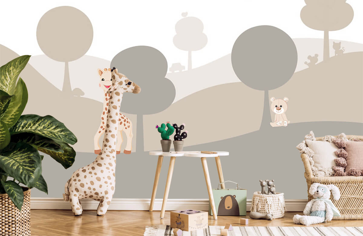 wallpaper Sophie la girafe® dans un paysage beige 10