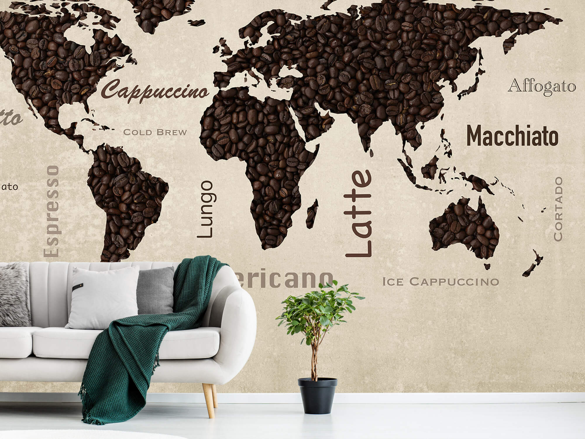 wallpaper Carte du monde du café 8